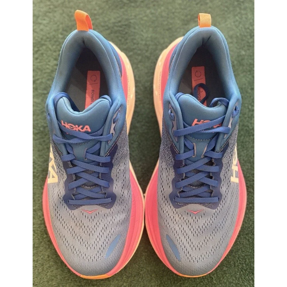 Hoka One One Bondi 8 Coastal Sky All Aboard Running Shoes Womens Size 9.5B - Picture 3 of 7